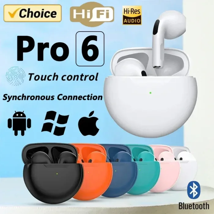 Air Pro6 Bluetooth Headphones Tws Earphone Bluetooth Wireless Bluetooth Headset Pods EarPods Wireless Headphones Pro 6 Earbuds - Image 1