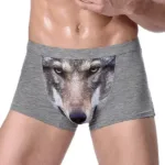 Boxer Men Underpants Modal Men's Wolf Panties Cartoon Animal Funny Boxers U Pouch Bulge Underwear Men  Lingerie Gift - Image 12