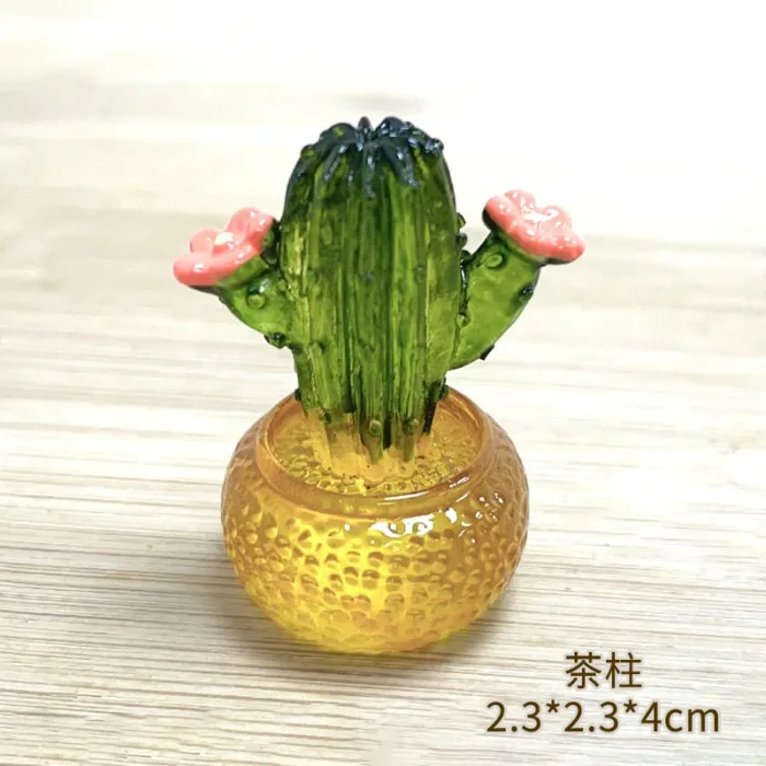Creative Simulation Cactus Plant Decor Transparent Fleshy Car Computer Decoration Ornaments Decorative Crafts Home Accessories - Image 11