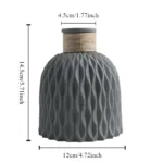 1pc Nordic water ripple plastic vase with simple and creative living room decoration DIY flower arrangement ornaments - Image 2