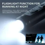 EARDECO 120 Hour Bluetooth Headphone Stereo Bass Wireless Headphones Neckband Earphones Power Flashlight Display Neck Headset - Image 3
