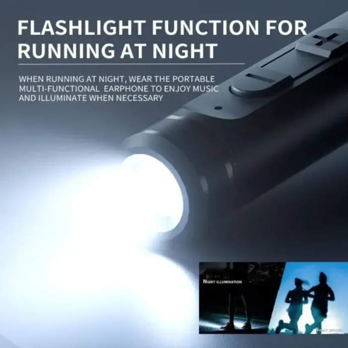 EARDECO 120 Hour Bluetooth Headphone Stereo Bass Wireless Headphones Neckband Earphones Power Flashlight Display Neck Headset - Image 3
