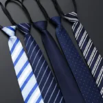 8Cm Daily Wear Lazy Zipper Cravat Necktie Accessories Men's Tie Jacquard Classic Fashion Wedding Party Gift Men Slim Skinny Tie - Image 2