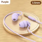 Soft Silicone Headphones Wired Handsfree Type C 3.5mm Jack Earphones In-Ear Sleep Wired Headset With Mic In-line Control Earbuds - Image 15