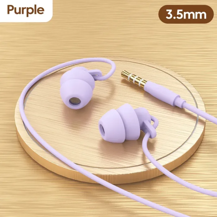 Soft Silicone Headphones Wired Handsfree Type C 3.5mm Jack Earphones In-Ear Sleep Wired Headset With Mic In-line Control Earbuds - Image 15