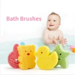 Body Bath Brushes Baby Cute Animals Bath Sponge Infant Shower Environmental Friendly Cotton Scrub Spa Sponge Cleaning Softs