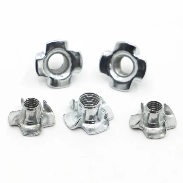 5-50pcs M3 M4 M5 M6 M8 M10 Zinc Plated Four Claws Nut Speaker T-nut Blind Pronged Insert Tee Nut Furniture Hardware - Image 1