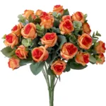 10 Heads Artificial Flower Silk Rose white Eucalyptus leaves Peony Bouquet Fake Flower for Wedding Table Party Vase Home Decor - Image 9