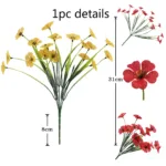 New Bunch Artificial Flowers Violets for Home Decoration Outdoor Garden Decor Fake Flowers Ornament for Wedding Birthday Party - Image 5