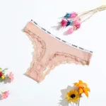 Thong Cotton Sexy Ladies Panties Women's Underwear Low Waist Solid Color Shorts Black Invisible Lace T-st - Image 12
