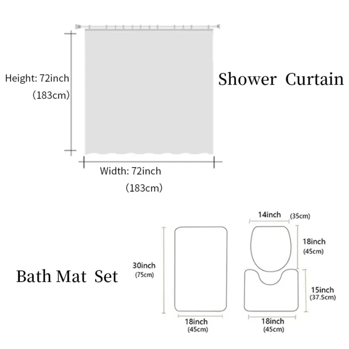 Oil Painting Purple Lavender Butterfly Shower Curtain Set Non-Slip Rugs Bath Mat Toilet Lid Cover Waterproof Bathroom Curtain - Image 7