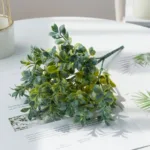 5 Forks Peach Leaf Grass Wedding Decorative Flowers Christmas Wreaths Vase for Home Decor Ornamental Flowerpot Artificial Plants - Image 7