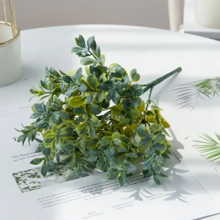 5 Forks Peach Leaf Grass Wedding Decorative Flowers Christmas Wreaths Vase for Home Decor Ornamental Flowerpot Artificial Plants - Image 7