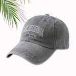 Fashionable Versatile Washed Letters Solid Color Embroidered Baseball Cap For Men Wide Brimmed Casual Sports Cap For Women - Image 17