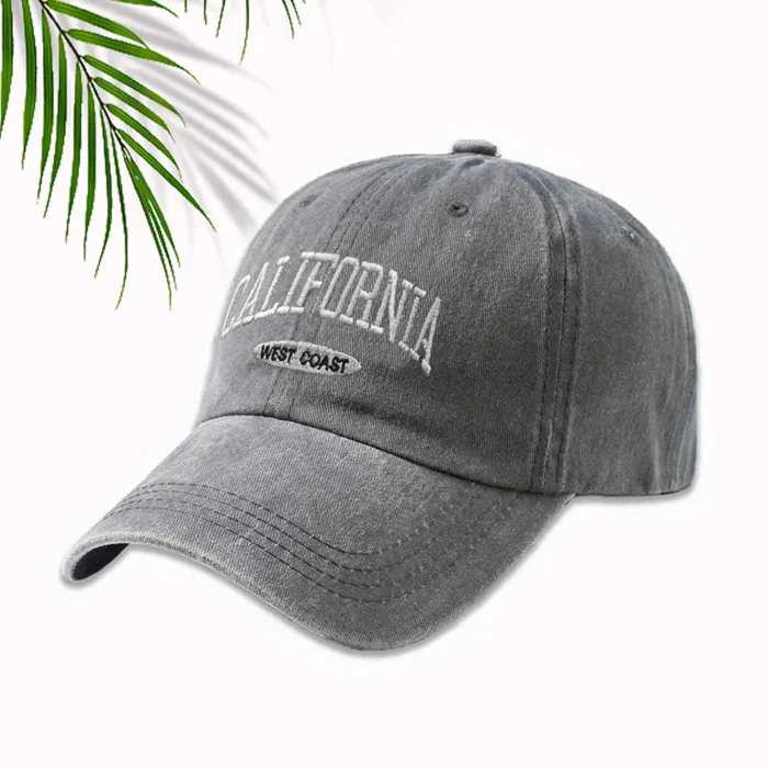 Fashionable Versatile Washed Letters Solid Color Embroidered Baseball Cap For Men Wide Brimmed Casual Sports Cap For Women - Image 17