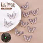 10pcs 4.5cm Double Layered Tulle 3D Luminous Butterfly Wings DIY Sewing Accessories Dress Hair Accessories Headwear Decoration - Image 9
