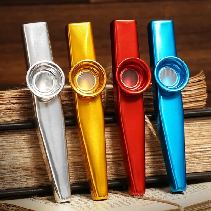 Metal Kazoo Lightweight Portable for Beginner Flute Instrument Music Lover Woodwind Instrument Simple Design Lightweight Whistle - Image 1