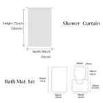 Oil Painting Purple Lavender Butterfly Shower Curtain Set Non-Slip Rugs Bath Mat Toilet Lid Cover Waterproof Bathroom Curtain - Image 24