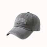 Fashionable Versatile Washed Letters Solid Color Embroidered Baseball Cap For Men Wide Brimmed Casual Sports Cap For Women - Image 6
