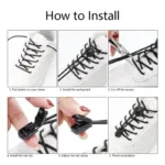 No Tie Shoe Laces Suitable for All Shoes Round Spring Lock Elastic Shoelaces Quick Wear in 1 Second Hiking Sports Lazy Shoelace - Image 6