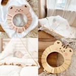 Cartoon Bear Baby Foam Shampoo Cap Soft Hair Wash Hat for Kids Bathing Shower Ear Shield Hair Hat Child Protect Head Cover Cap - Image 5