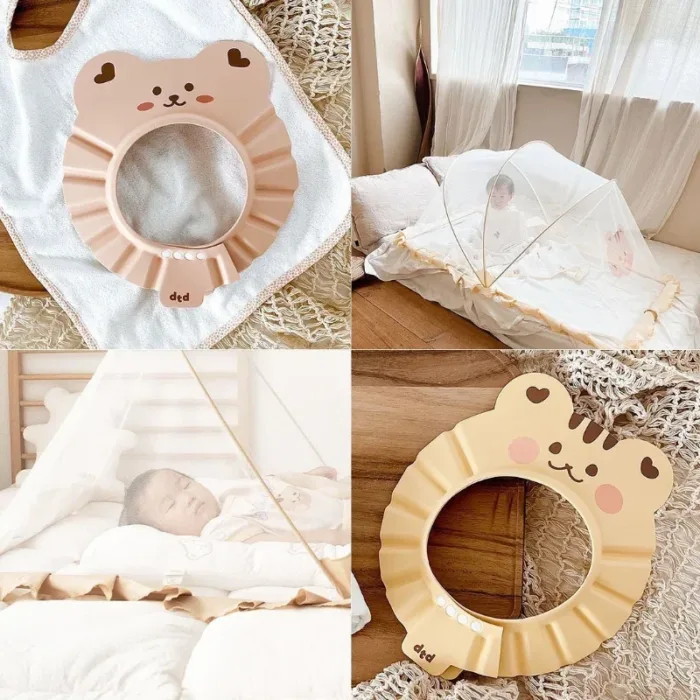 Cartoon Bear Baby Foam Shampoo Cap Soft Hair Wash Hat for Kids Bathing Shower Ear Shield Hair Hat Child Protect Head Cover Cap - Image 5