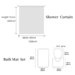 Oil Painting Purple Lavender Butterfly Shower Curtain Set Non-Slip Rugs Bath Mat Toilet Lid Cover Waterproof Bathroom Curtain - Image 27