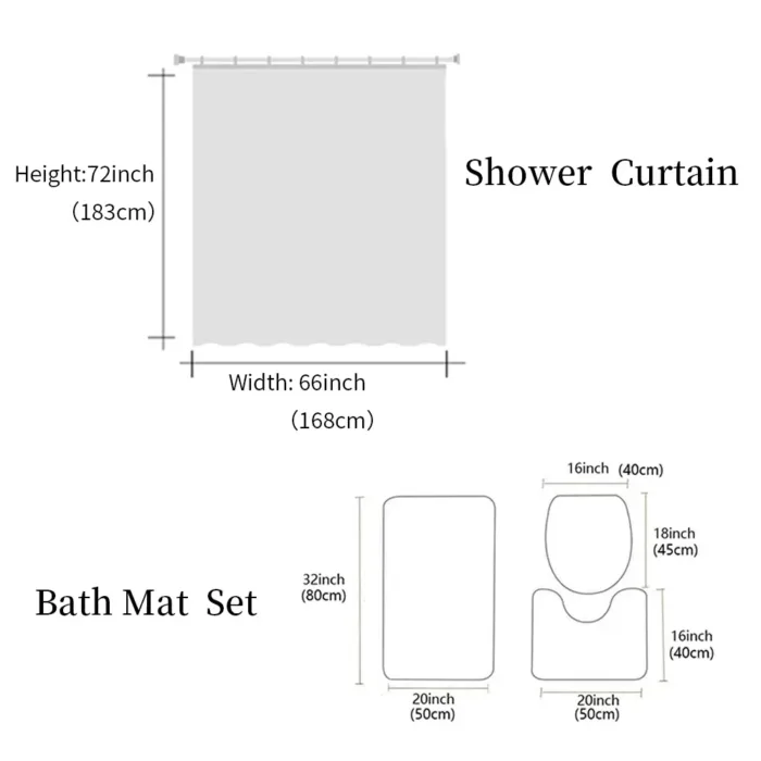 Oil Painting Purple Lavender Butterfly Shower Curtain Set Non-Slip Rugs Bath Mat Toilet Lid Cover Waterproof Bathroom Curtain - Image 27