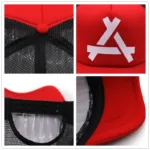 Embossed Triangle Mesh Baseball Caps Women Breathable Mesh Snapback Hats Red Black Casual Sport Hats Cap Unisex Men Fishing - Image 5
