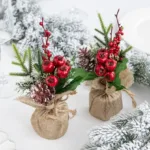1pc Artificial Plant flower Hotsale Home living room festival party Outdoor Garden wedding decor Christmas tree potting DIY gift - Image 5