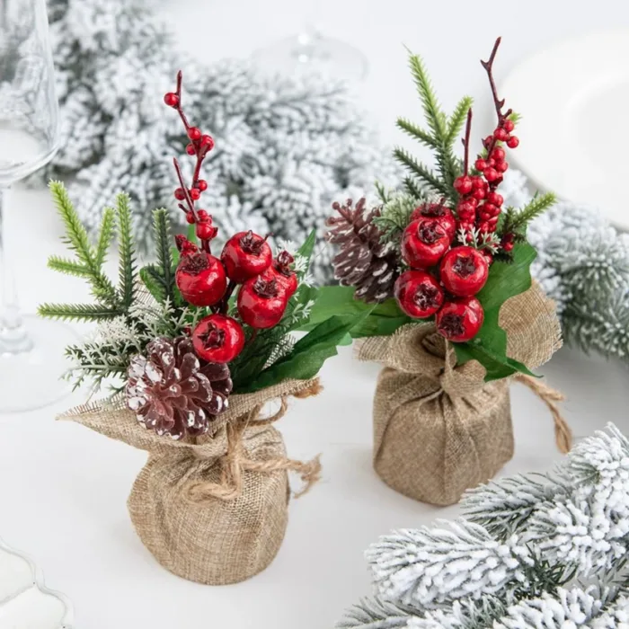 1pc Artificial Plant flower Hotsale Home living room festival party Outdoor Garden wedding decor Christmas tree potting DIY gift - Image 5
