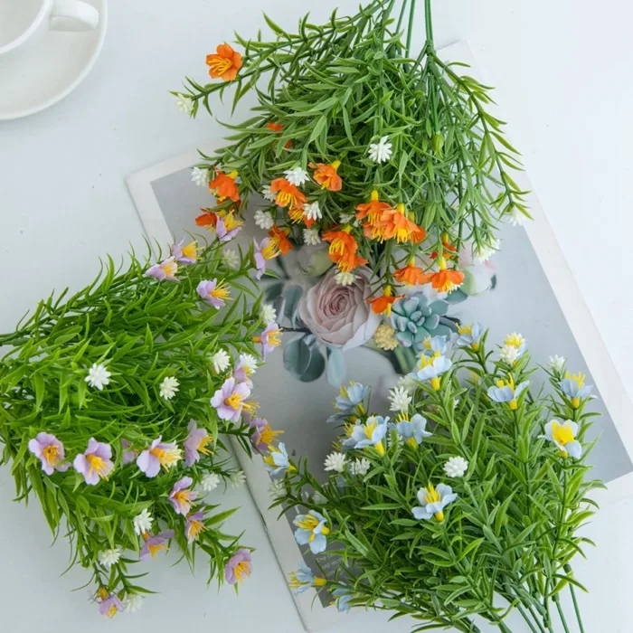 Artificial flower plant babysbreath Little Daisy Diy Christmas Festival party Home Outdoor Garden Decor Wedding bridal bouquet - Image 2