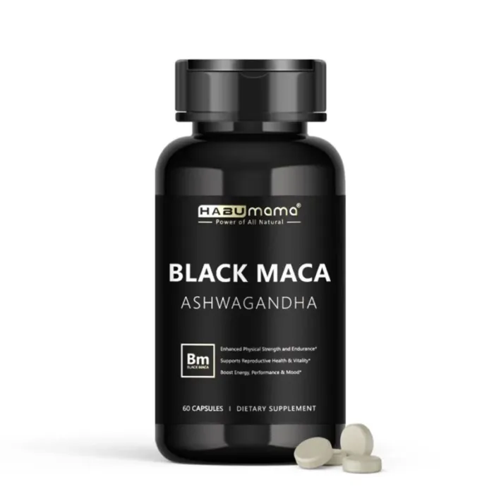 HABUMAMA Black Maca Booster for Men - Maca Supplements for Health, Energy & Endurance, Muscle Mass - Image 1
