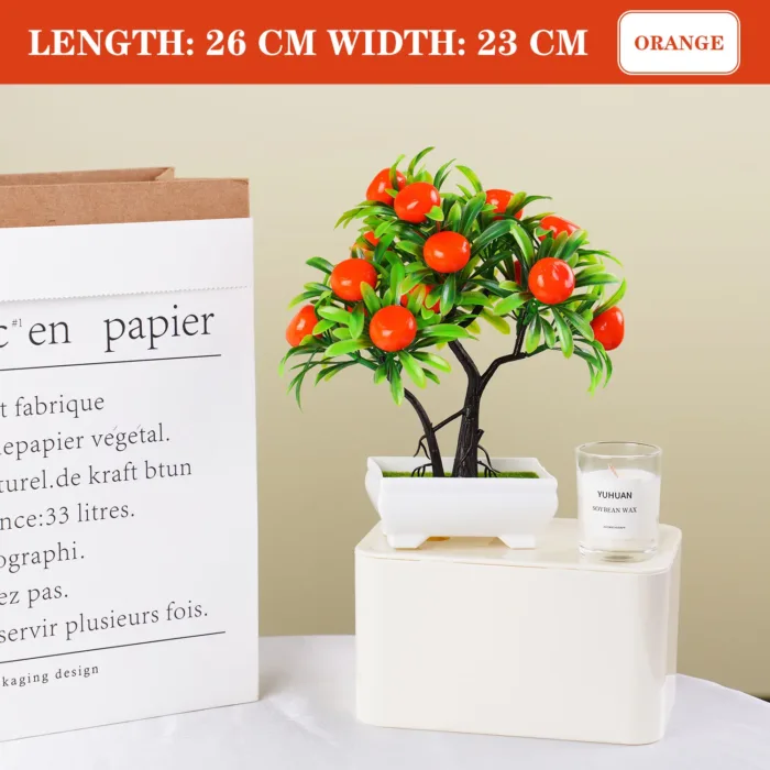 Artificial Fruit Plants Potted Bonsai Ornaments Craft Plant Aesthetic Room Decor Home Wedding Home Office Decoration Accessories - Image 10
