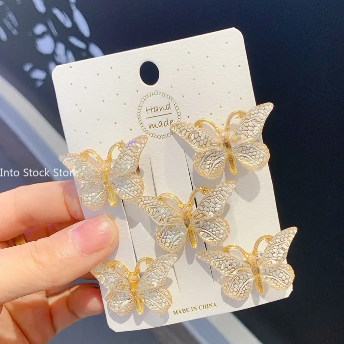 5PCS Sweet Stereoscopic Color Gradient Cute Baby Hairpins Kids Hair Clips Children Headwear Princess Barrette Girls Accessories - Image 10