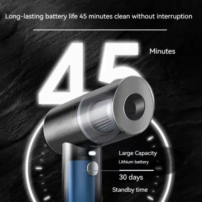 High Power Vacuum Cleaner, Mini Cordless, 2000PA Strong Suction, Rechargeable Portable Dust Collector, for Cars, Keyboard Gaps - Image 3