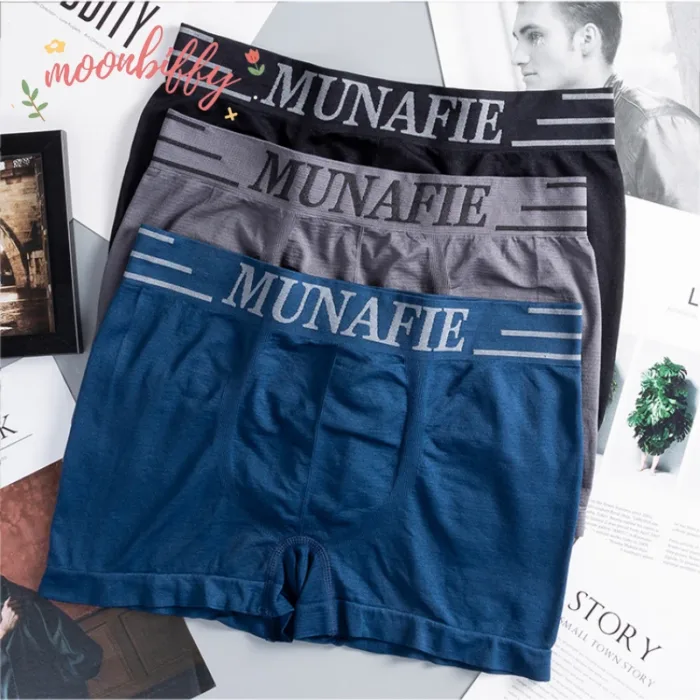 1pc Boxer Briefs Men Shorts Underpants Sexy High Elastic Comfortable Panties Mid-waist Underwear Breathable Male Boxershorts - Image 1