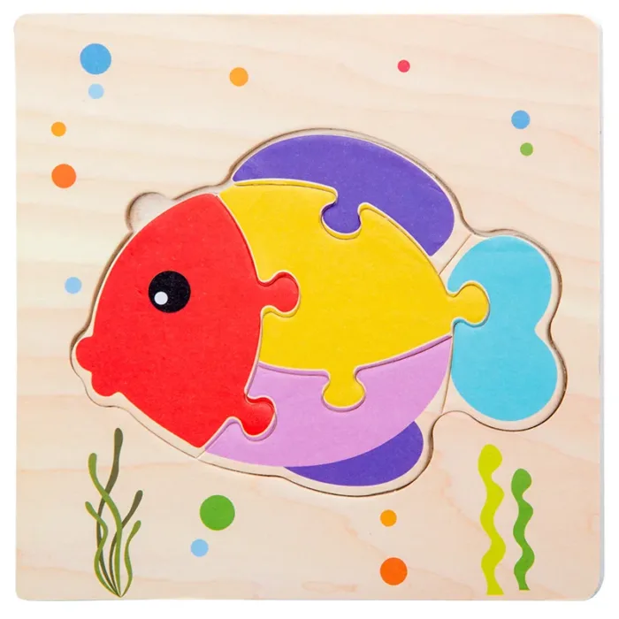 High Quality 3D Wooden Puzzles Educational Cartoon Animals Early Learning Cognition Intelligence Puzzle Game For Children Toys - Image 11