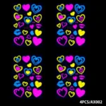 Luminous Temporary Tattoos Stickers Fluorescent Neon In Dark Illuminate Tattoo Elephant/Love Heart Shoulder Tattoo Party Sticker - Image 23