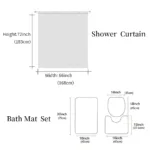 Oil Painting Purple Lavender Butterfly Shower Curtain Set Non-Slip Rugs Bath Mat Toilet Lid Cover Waterproof Bathroom Curtain - Image 26
