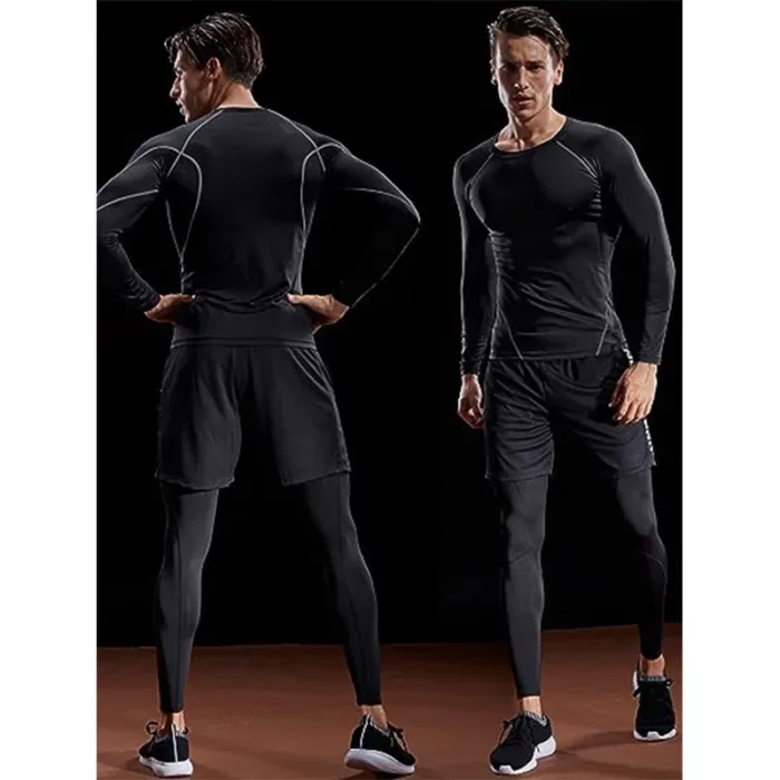 Compression Long Sleeve T Shirt Men Elastic Training T-shirt Gym Fitness Workout Tights Sport Jersey Athletic Running Shirt Men - Image 6