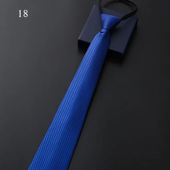 8Cm Daily Wear Lazy Zipper Cravat Necktie Accessories Men's Tie Jacquard Classic Fashion Wedding Party Gift Men Slim Skinny Tie - Image 19