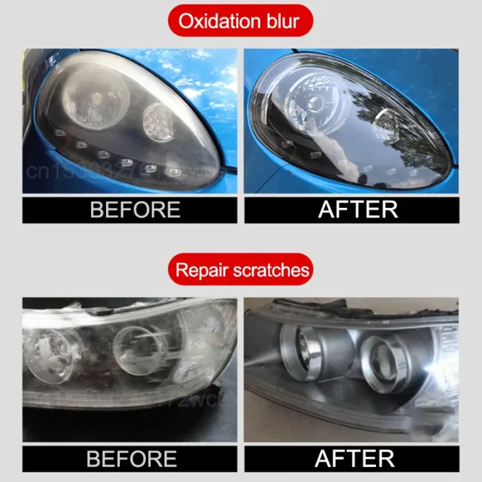 Car Headlight Restoration Polishing Kits Headlamp Scratch Remover Repair Cleaning Paste Remove Oxidation Headlight Polish Liquid - Image 5