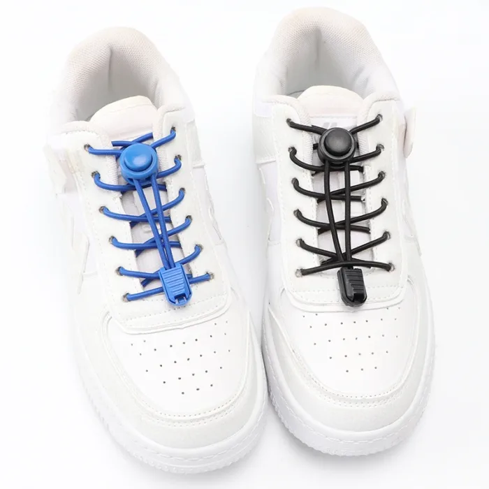 No Tie Shoe Laces Suitable for All Shoes Round Spring Lock Elastic Shoelaces Quick Wear in 1 Second Hiking Sports Lazy Shoelace - Image 4