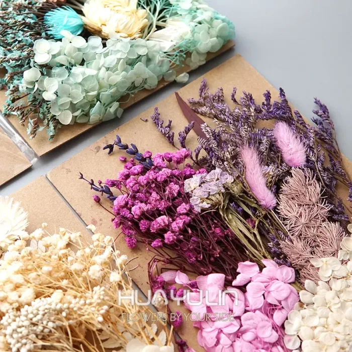 1 Bag Artificial Plants Dried Real Flowers Preserved Materials Epoxy Resin Candles DIY Floral Materials Hydrangea Set Flowers - Image 2