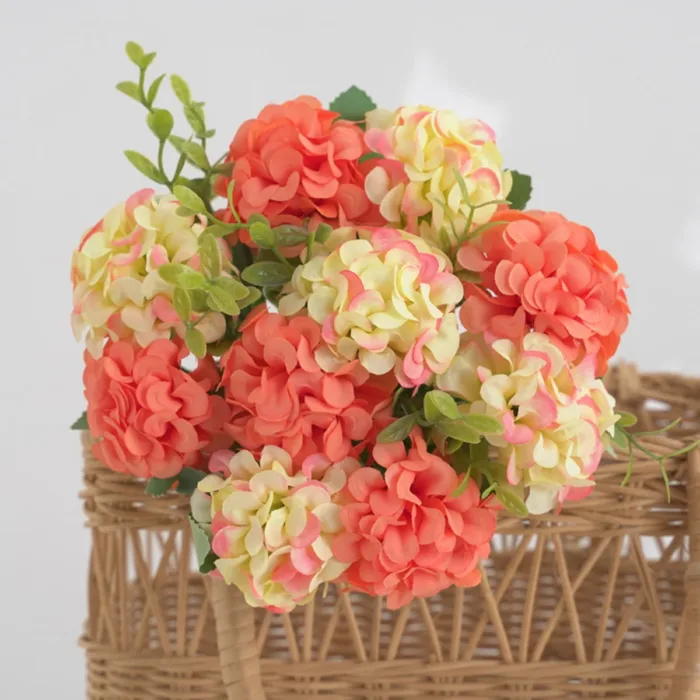 Silk watercolor Hydrangea Simulation flower Home vase Christmas Outdoor Garden Decor Festival Wedding BridalBouquet Diy Gift box - Image 7