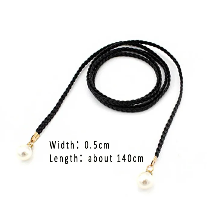 Braided Waist Belt Black Coffee Female Belt Vintage Boho Round Wooden Smooth Buckle Fake Straw Wide Belts Waist Strap For Women - Image 9