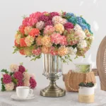 Silk watercolor Hydrangea Simulation flower Home vase Christmas Outdoor Garden Decor Festival Wedding BridalBouquet Diy Gift box - Image 4