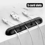Data Cable Storage Desktop Cable Organizer Charging Cable Fixed Artifact Mobile Phone Bedside Silicone Line Card Headset Hub - Image 8