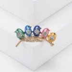 Rhinestone Phoenix Brooches for Women Unisex Enamel Bird Animal Pins Event Party Backpack Decoration Clothes Accessories - Image 3